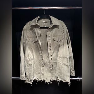 Free People distressed Jean jacket